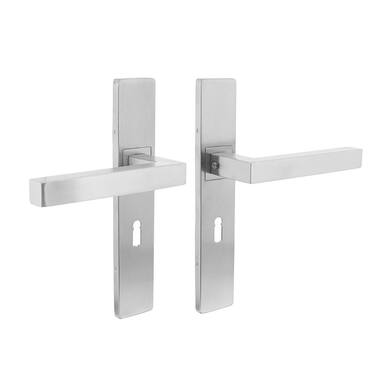 Intersteel Deurkruk RVS Vierkant op schild 220x41x9mm SL56