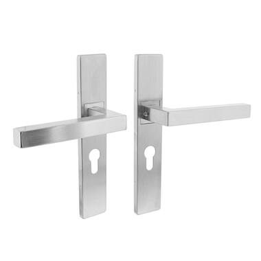 Intersteel Deurkruk RVS Vierkant op schild 220x41x9mm PC55