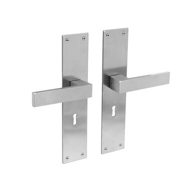 Intersteel Deurkruk RVS Amsterdam op schild 250x55x2mm SL56
