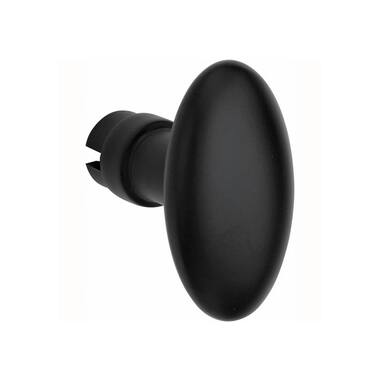 Knopkruk Zwart Ovaal 60x33mm