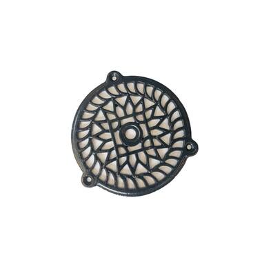 Ventilatierooster Zwart Authentiek rond 110mm