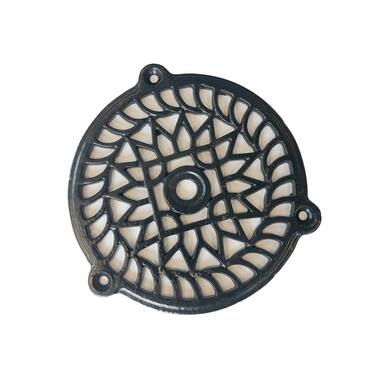 Ventilatierooster Zwart Authentiek rond 180mm