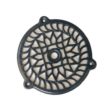 Ventilatierooster Zwart Authentiek rond 200mm
