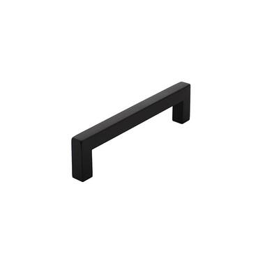 Intersteel Meubelgreep Zwart vierkant 128mm h.o.h.