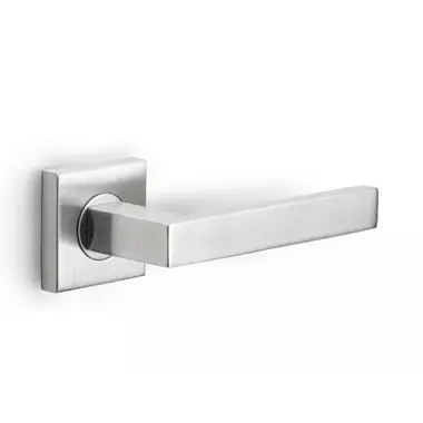 Deurklink RVS Siena 135mm op vierkante verende rozet