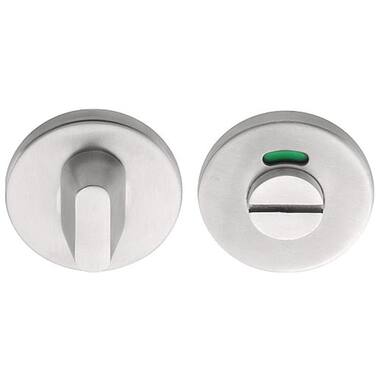 WC-sluiting RVS Intro rond 52mm, 6mm dik rood-groen indicatie 8mm wc stift