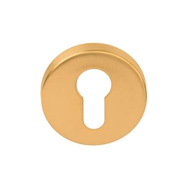 Profielcilinderrozet Mat goud PVD Intro rond 52mm, 10mm dik