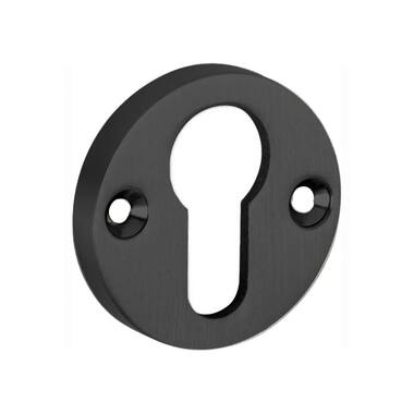 Profielcilinderrozet Zwart rond opschroevend 50mm