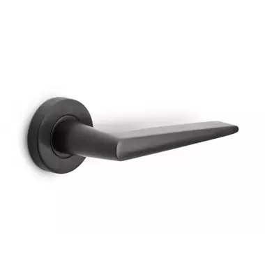 Deurklink Gunmetal PVD Maniago 128mm op verende rozet