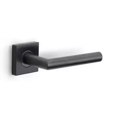 Deurklink Gunmetal PVD Palermo 135mm op vierkante verende rozet