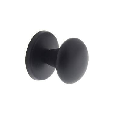 Intersteel Voordeurknop Zwart Paddenstoel 57mm