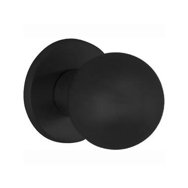 Voordeurknop Zwart Kogel rond 60mm