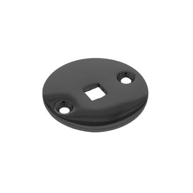 Losse achterplaat Zwart Rond voor beltrekker 48mm