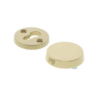 Veiligheidsrozetten Messing SKG 3-sterren rond 58mm, buitenzijde blind