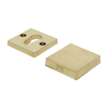 Veiligheidsrozetten Messing SKG 3-sterren Vierkant 55mm, buitenzijde blind