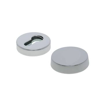 Veiligheidsrozetten set Chroom Rond 51mm Blind SKG3