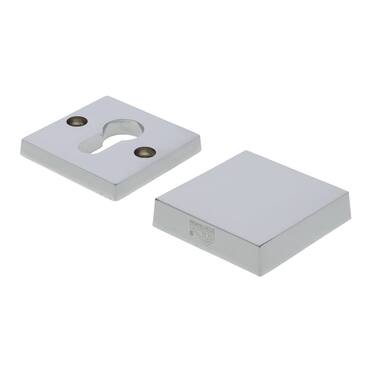Veiligheidsrozetten set Chroom Bauhaus Blind SKG3 vierkant 55mm