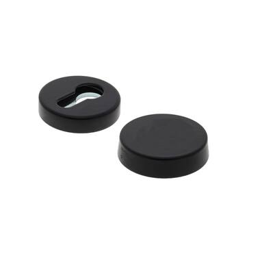 Veiligheidsrozetten set Zwart Rond 51mm Blind SKG3