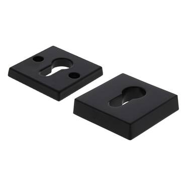 Veiligheidsrozetten set Zwart Bauhaus SKG3 vierkant 55mm