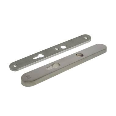 Veiligheidsschilden set Mat nikkel PVD Ovaal PC72 SKG3