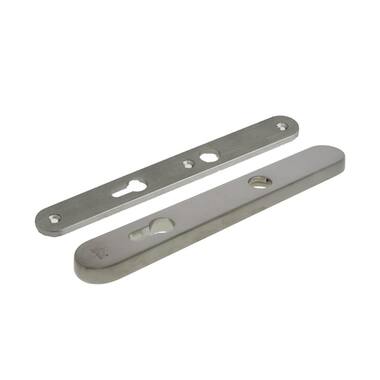 Veiligheidsschilden set Mat nikkel PVD Ovaal PC92 SKG3