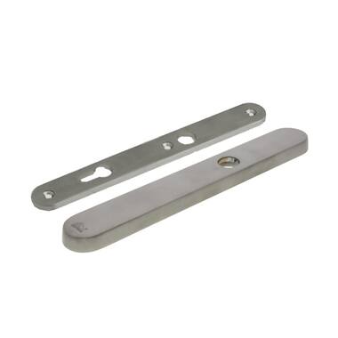 Veiligheidsschilden set Mat nikkel PVD Ovaal Blind/PC92 SKG3