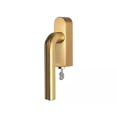 Draaikiep raamkruk Mat goud PVD David Rockwell Eclipse DR101-DKLOCK-O Rechts Afsluitbaar
