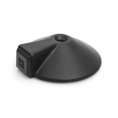 Deurstopper vloermodel met zijbuffer Ø85x26 mm RVS zwart