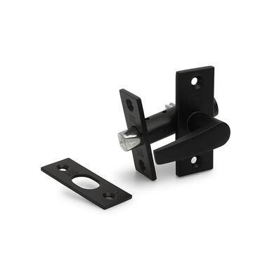 Insteekgrendel met sluitplaat lengte 55 mm zwart