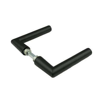Deurkruk Zwart aluminium Ami L-model type 374 Ral 9005