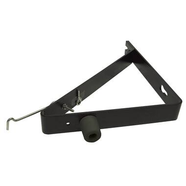 Deuropvangbeugel Zwart haaks 275x250x330mm incl buffer, windhaak RVS 304
