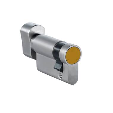 Knopcilinder enkel Nikkel 35/10mm, knopzijde 5mm verlengd