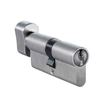 Knopcilinder dubbel Nikkel 30/35mm SKG2, sleutelzijde 5mm verlengd