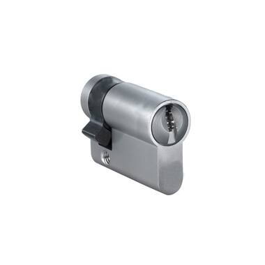 Profielcilinder enkel Nikkel 35/10mm SKG2,  eenzijdig 5mm verlengd