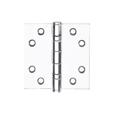 Kogellagerscharnier Gepolijst RVS Basics LBS8989 Platkop met rechte hoeken