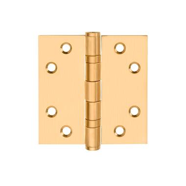 Kogellagerscharnier Mat goud PVD Basics LBS8989 Platkop met rechte hoeken