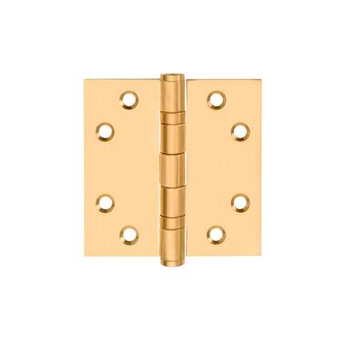 Kogellagerscharnier Mat goud PVD Basics LBS7676 Platkop met rechte hoeken