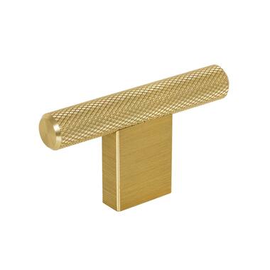 Meubelknop T- Knop Graf Mat Goud rond 10mm