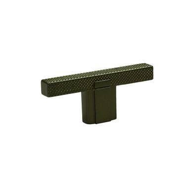 Meubelknop T- Knop strakke ribb Metallic groen