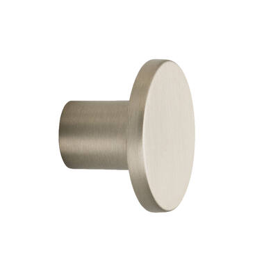 Meubelknop Como rond 26 H-18mm RVS look