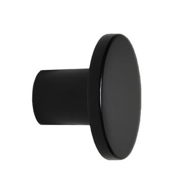 Meubelknop Como rond 26 H-18mm Zwart