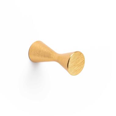 Kapstokhaak Diabolo rond 21mm H-50mm Mat Goud