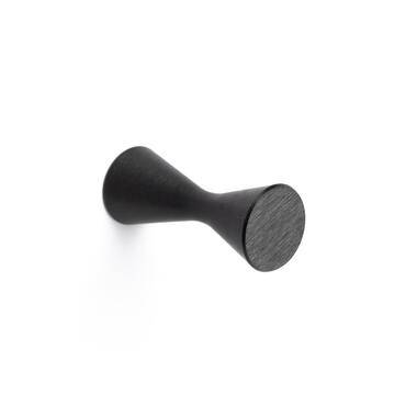 Kapstokhaak Diabolo rond 21mm H-50mm Zwart