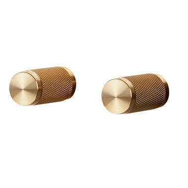 Meubelknop Cross Messing diamond-cut rond 20mm