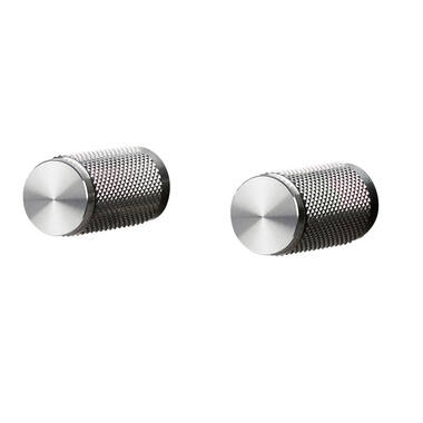 Meubelknop Cross RVS diamond-cut rond 20mm