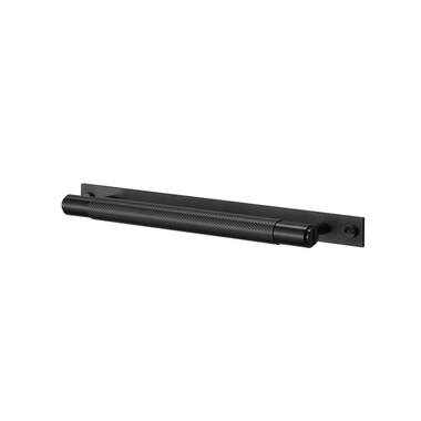 Meubelgreep Cross met plaat Zwart diamond-cut 260mm 300mm, h.o.h. 225mm