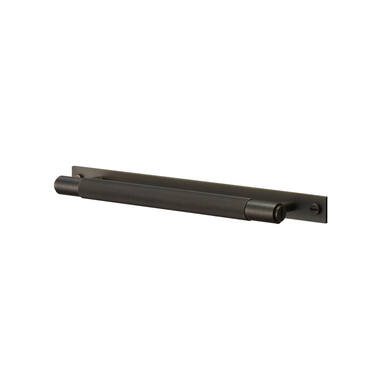Meubelgreep Cross met plaat Brons diamond-cut 260mm 300mm, h.o.h. 225mm