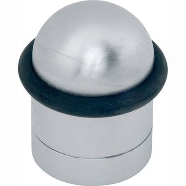 Deurstopper Mat chroom Cilinder 32mm