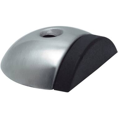 Deurstopper RVS halve bol vloermontage 56x47mm