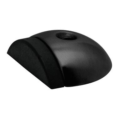 Deurstopper Zwart halve bol vloermontage 56x47mm
